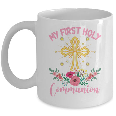My First Holy Communion Girls Christians And Catholic Mug | siriusteestore