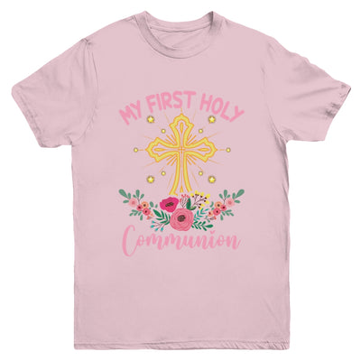 My First Holy Communion Girls Christians And Catholic Youth Shirt | siriusteestore