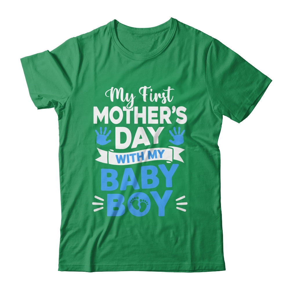 My First Mothers Day With Baby Son Funny First Time Mom Shirt & Hoodie | siriusteestore