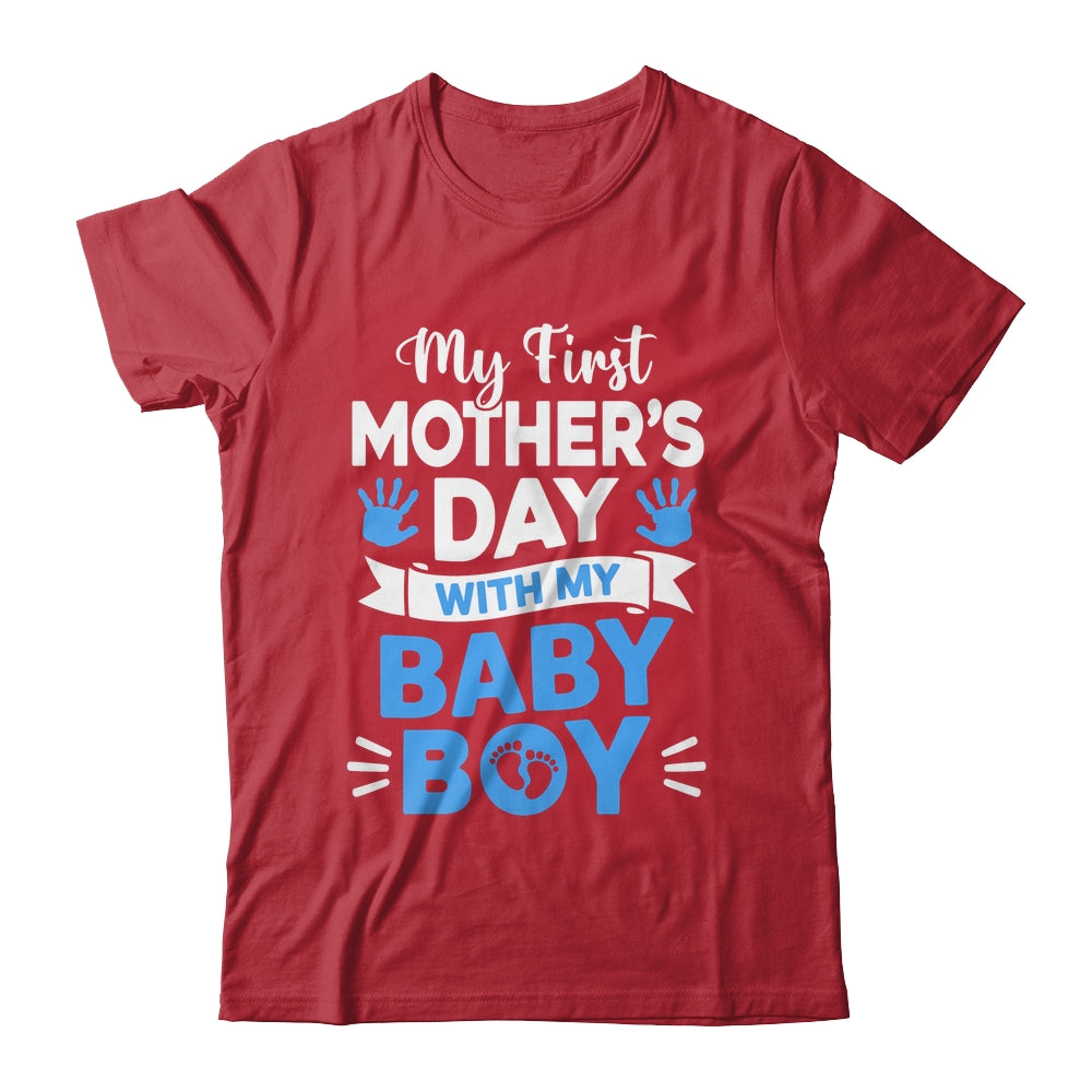 My First Mothers Day With Baby Son Funny First Time Mom Shirt & Hoodie | siriusteestore