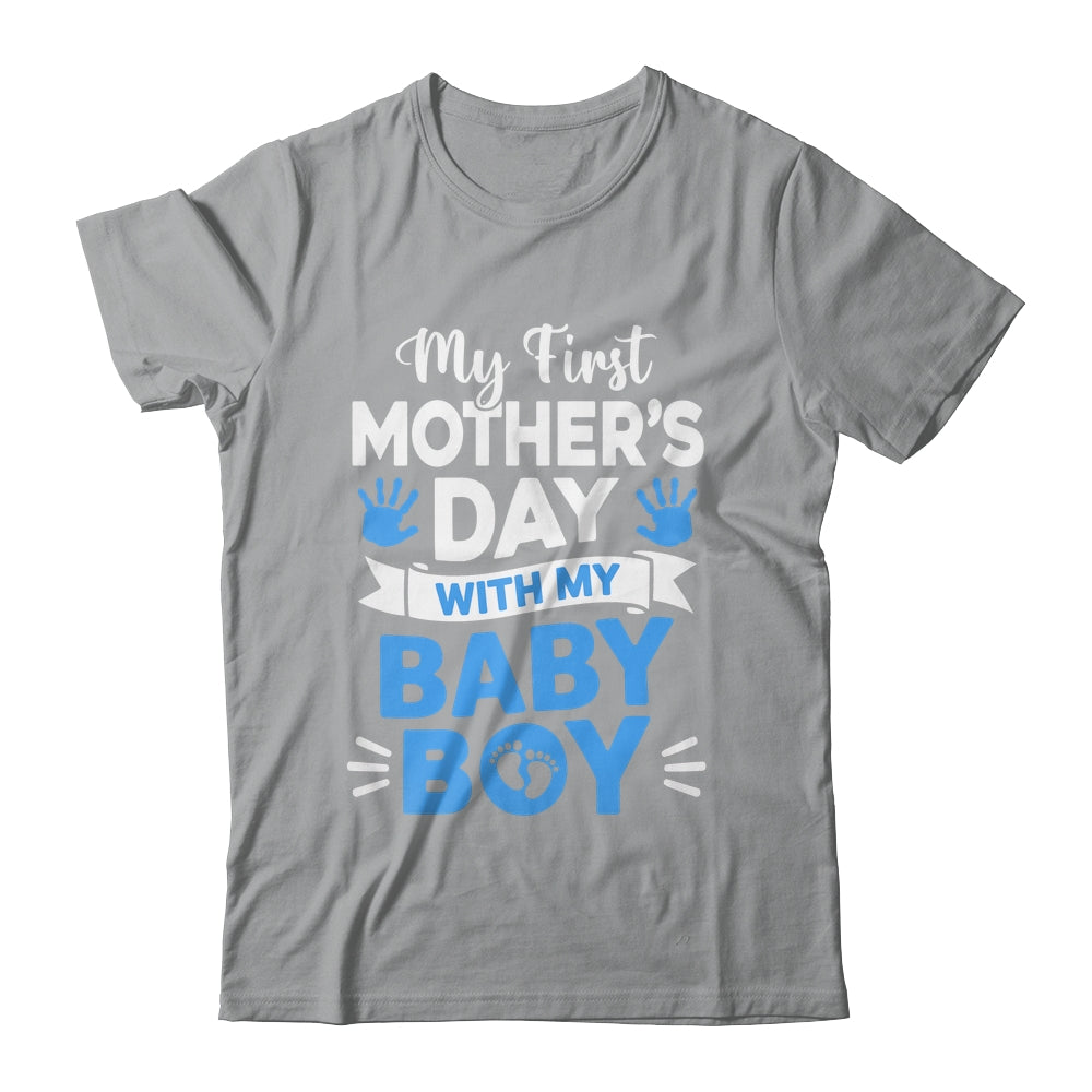 My First Mothers Day With Baby Son Funny First Time Mom Shirt & Hoodie | siriusteestore