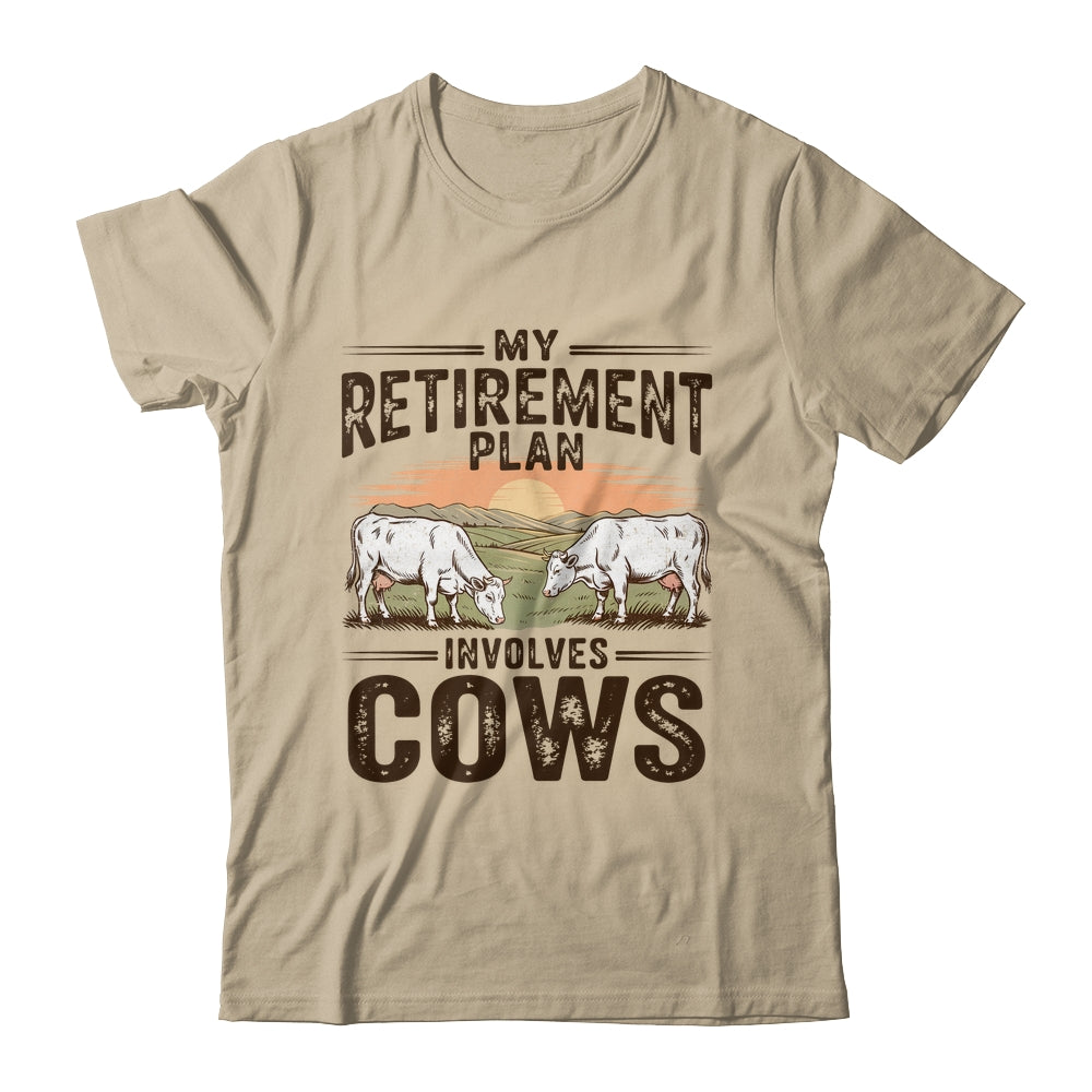 My Retirement Plan Involves Cows Funny Farmer Retired Men Shirt & Hoodie | siriusteestore