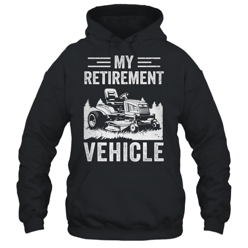 My Retirement Vehicle Funny Riding Lawn Mower Retro Dad Shirt & Tank Top | siriusteestore