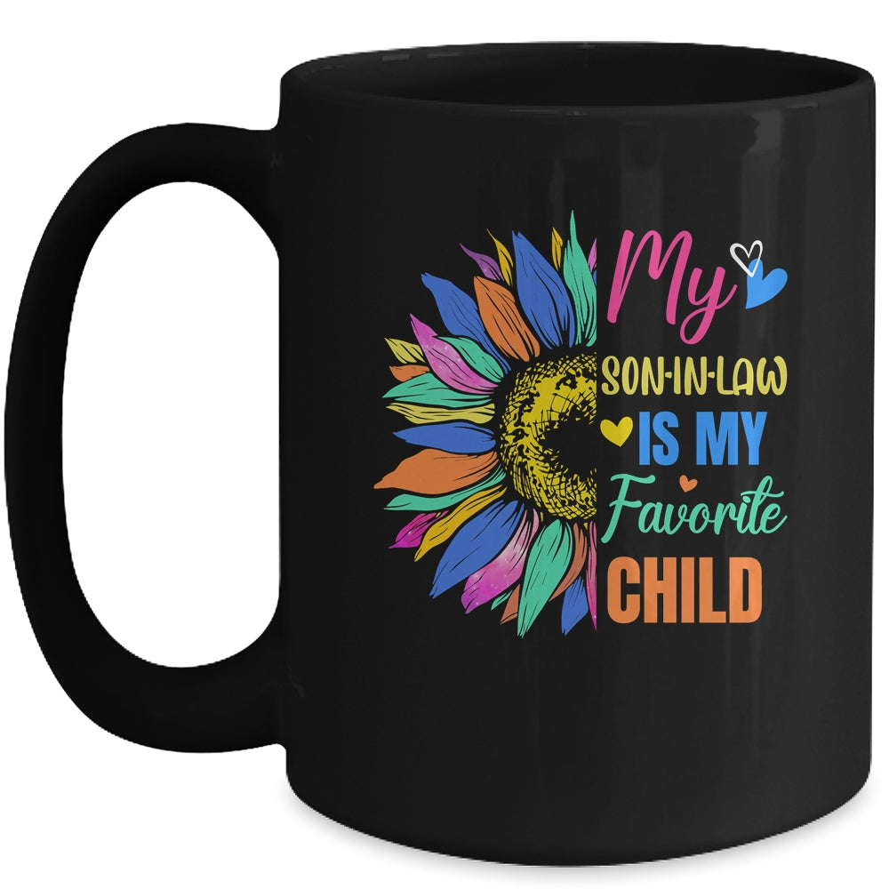 My Son In Law Is My Favorite Child Family Sunflower Design Mug | siriusteestore
