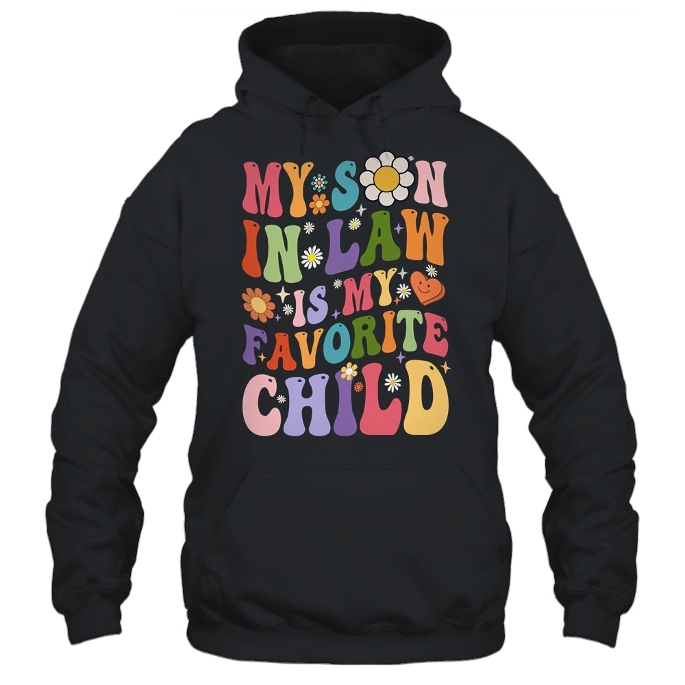 My Son In Law Is My Favorite Child Funny Family Groovy Retro Shirt & Tank Top | siriusteestore