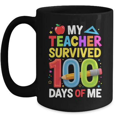 My Teacher Survived 100 Days Of Me 100th Days Of School Kids Mug | siriusteestore