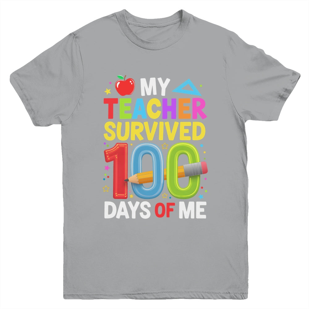 My Teacher Survived 100 Days Of Me 100th Days Of School Kids Youth Shirt | siriusteestore