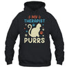 My Therapist Purrs Funny Cat For Mom Dad Ne Womens Cat Lover Shirt & Tank Top | siriusteestore