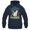 My Therapist Purrs Funny Cat For Mom Dad Ne Womens Cat Lover Shirt & Tank Top | siriusteestore