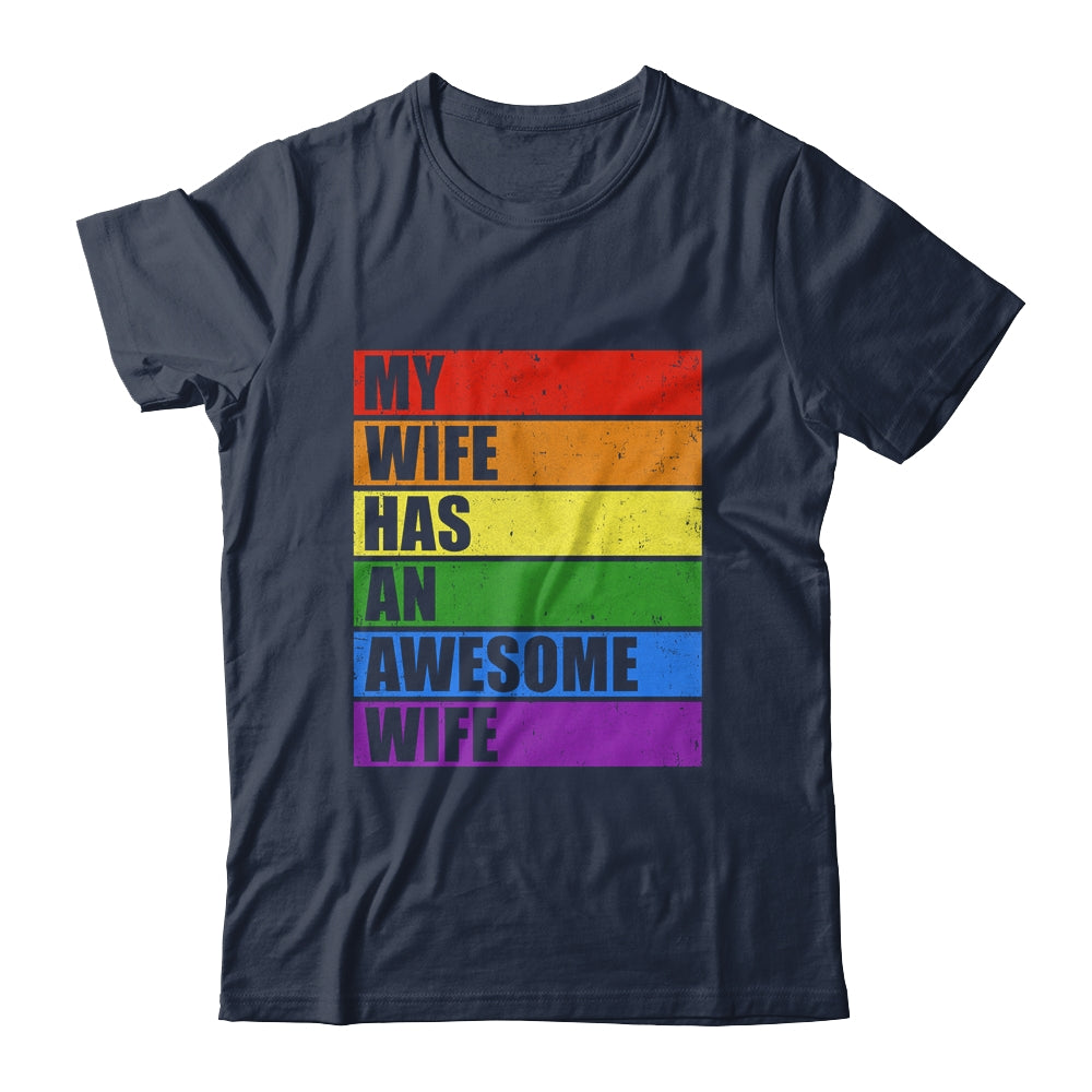 My Wife Has An Awesome Wife Funny Lesbian Wedding LGBT Shirt & Tank Top | siriusteestore