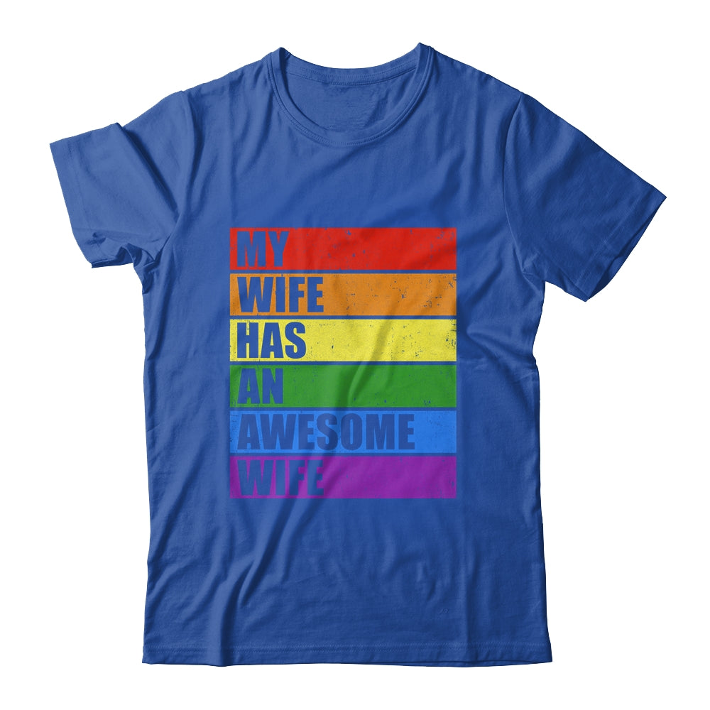 My Wife Has An Awesome Wife Funny Lesbian Wedding LGBT Shirt & Tank Top | siriusteestore