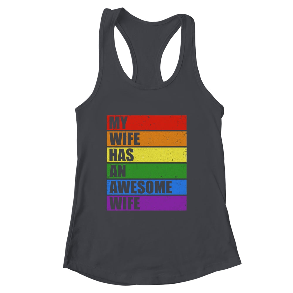 My Wife Has An Awesome Wife Funny Lesbian Wedding LGBT Shirt & Tank Top | siriusteestore