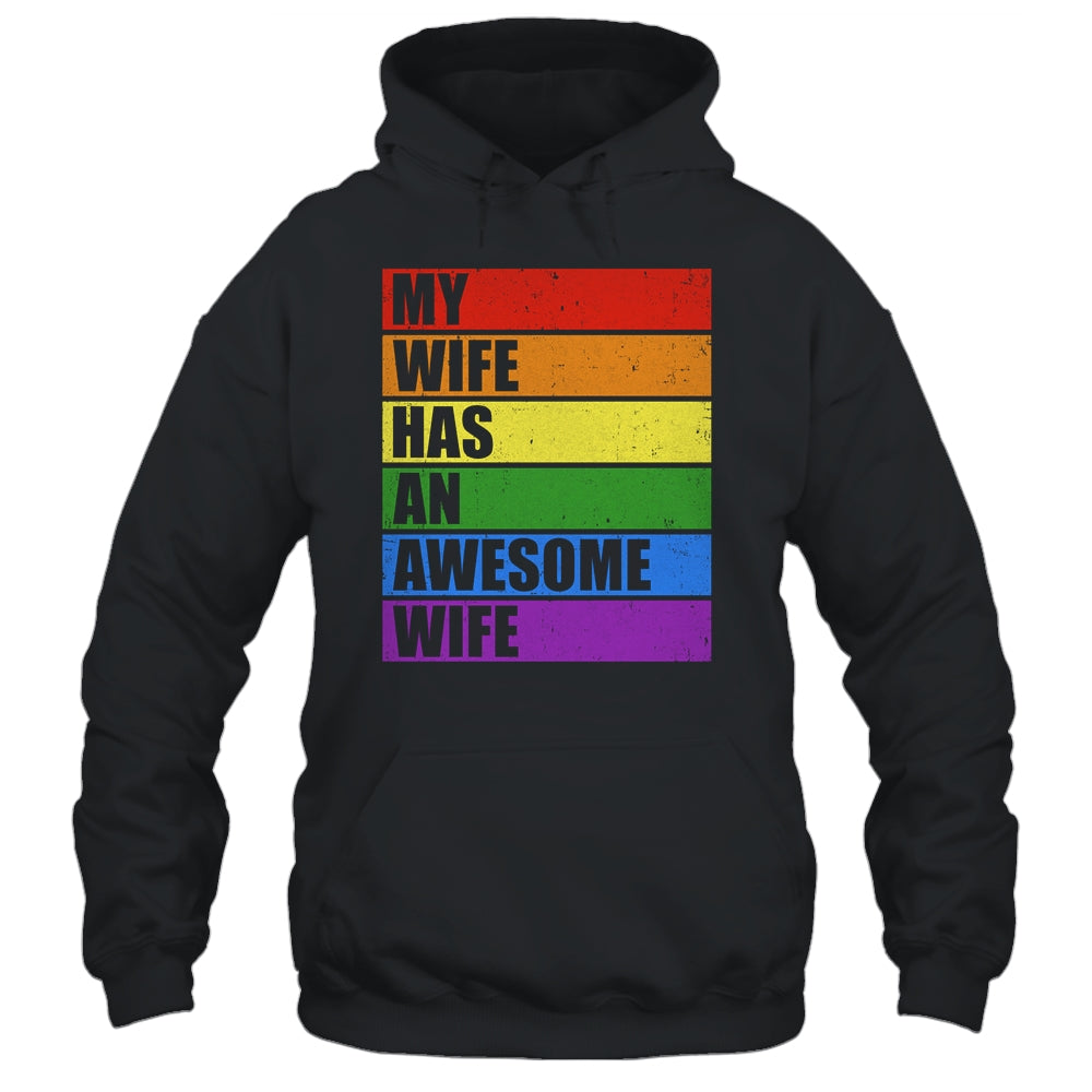 My Wife Has An Awesome Wife Funny Lesbian Wedding LGBT Shirt & Tank Top | siriusteestore