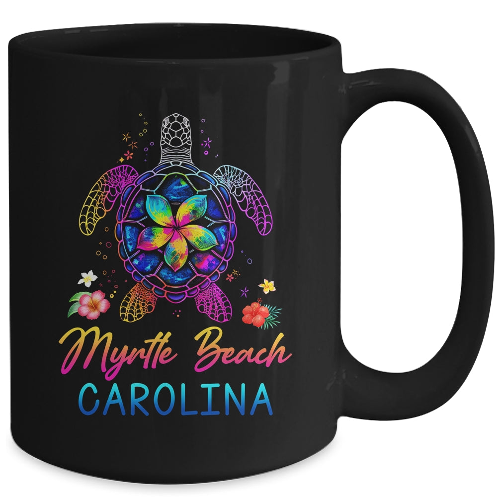 Myrtle Beach Carolina Tie Dye Sea Turtle Vacation Family Mug | siriusteestore