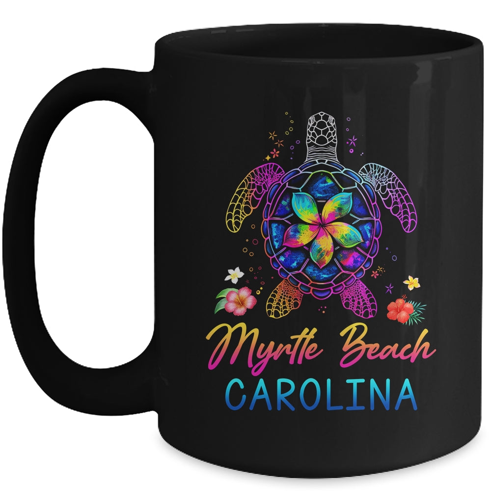 Myrtle Beach Carolina Tie Dye Sea Turtle Vacation Family Mug | siriusteestore