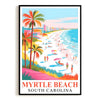 Myrtle Beach Print Travel Poster Coastal South Carolina  Souvenir Wall Art Landscape Painting Picture Ideal Gift For Home Living Room Office Bedroom Decor Unframed | siriusteestore