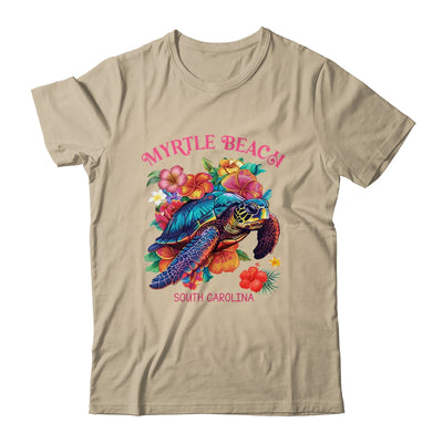 Myrtle Beach South Carolina Floral Beach Turtle Souvenir Shirt & Tank Top | siriusteestore