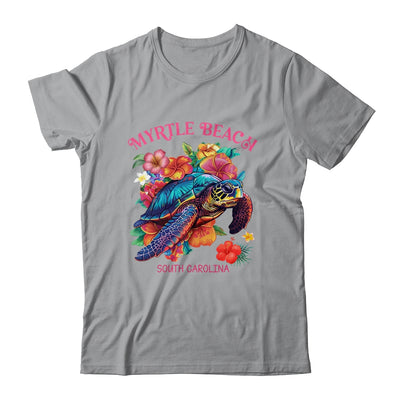Myrtle Beach South Carolina Floral Beach Turtle Souvenir Shirt & Tank Top | siriusteestore