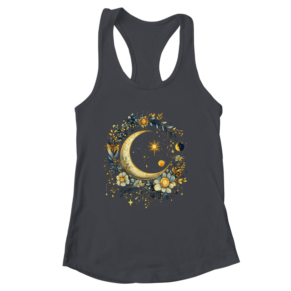 Mystic Sun And Moon Woman Girls Mystical Flowers Aesthetic Shirt & Tank Top | siriusteestore