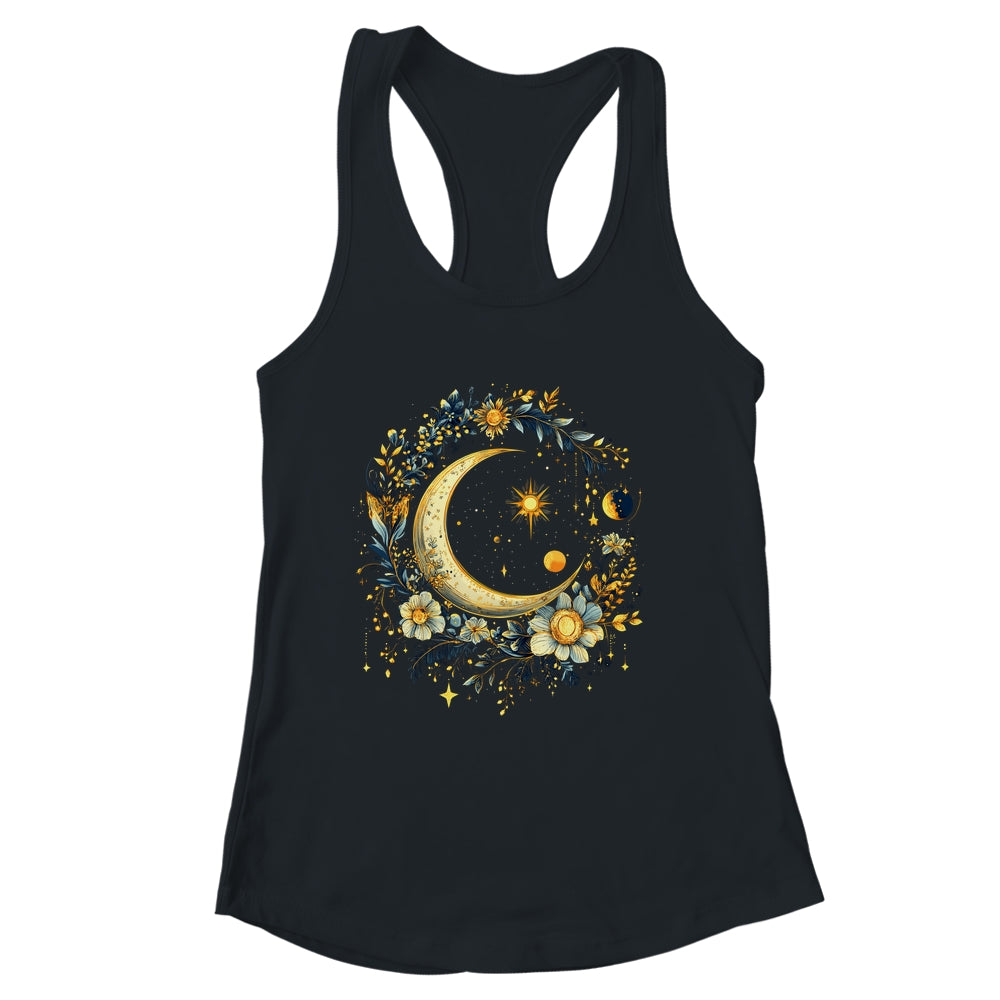 Mystic Sun And Moon Woman Girls Mystical Flowers Aesthetic Shirt & Tank Top | siriusteestore