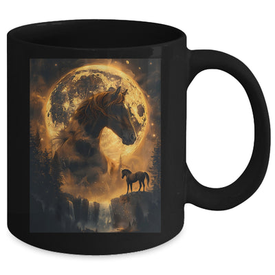 Mystical Retro Majestic Horse Spirit Animal Moon Nature Mug | siriusteestore