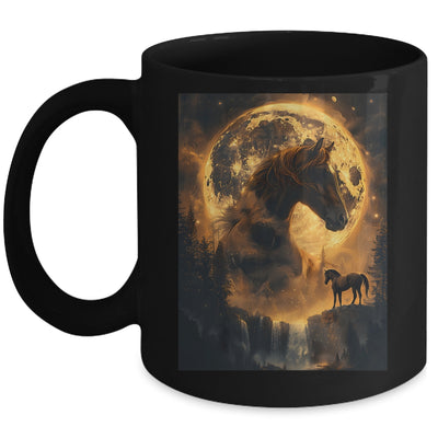 Mystical Retro Majestic Horse Spirit Animal Moon Nature Mug | siriusteestore
