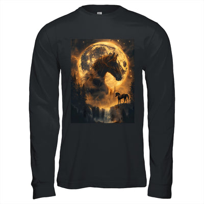 Mystical Retro Majestic Horse Spirit Animal Moon Nature Shirt & Hoodie | siriusteestore