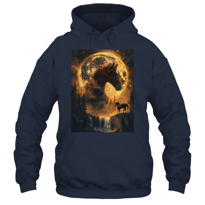 Mystical Retro Majestic Horse Spirit Animal Moon Nature Shirt & Hoodie | siriusteestore
