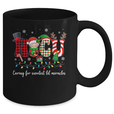 NICU Caring For Sweetest Lil Miracles Christmas Nurse Mug | siriusteestore