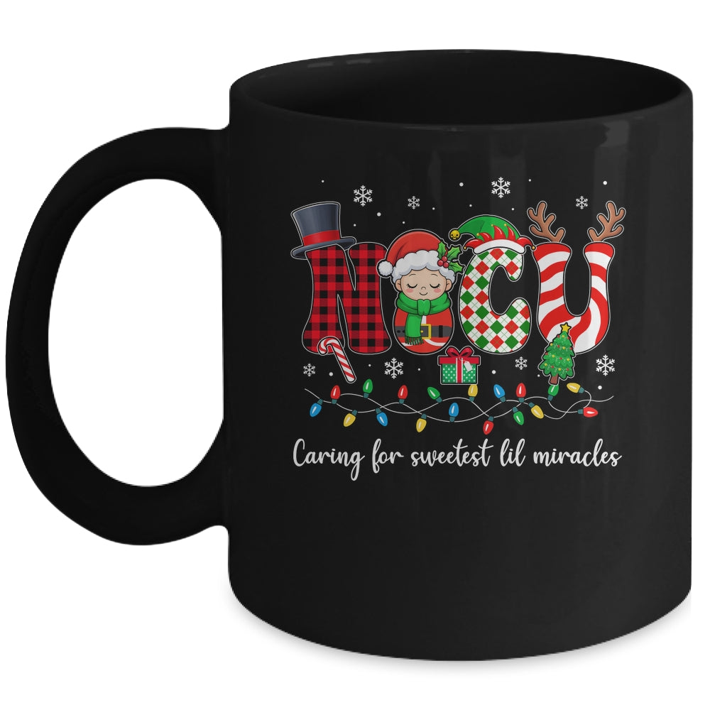 NICU Caring For Sweetest Lil Miracles Christmas Nurse Mug | siriusteestore