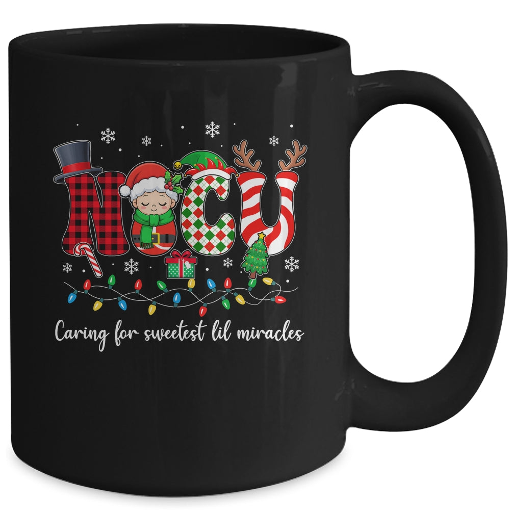 NICU Caring For Sweetest Lil Miracles Christmas Nurse Mug | siriusteestore