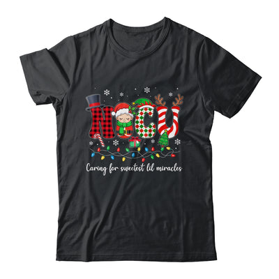 NICU Caring For Sweetest Lil Miracles Christmas Nurse Shirt & Sweatshirt | siriusteestore