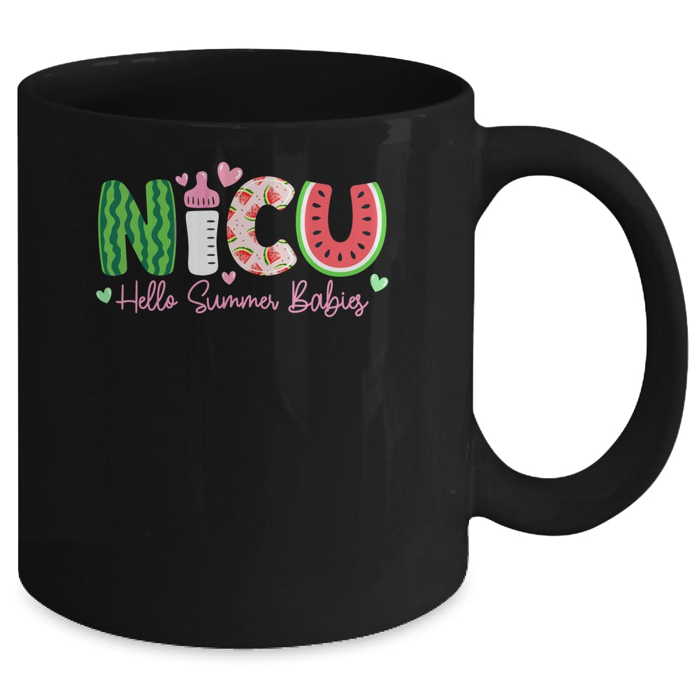 NICU Nurse Hello Summer Watermelon Funny Nursing Girls Women Mug | siriusteestore
