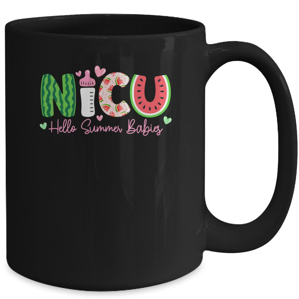NICU Nurse Hello Summer Watermelon Funny Nursing Girls Women Mug | siriusteestore