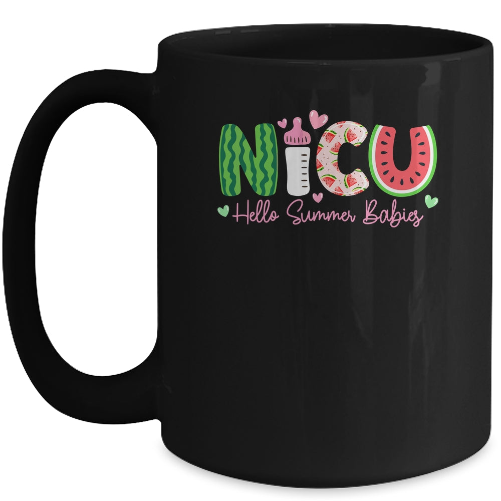 NICU Nurse Hello Summer Watermelon Funny Nursing Girls Women Mug | siriusteestore