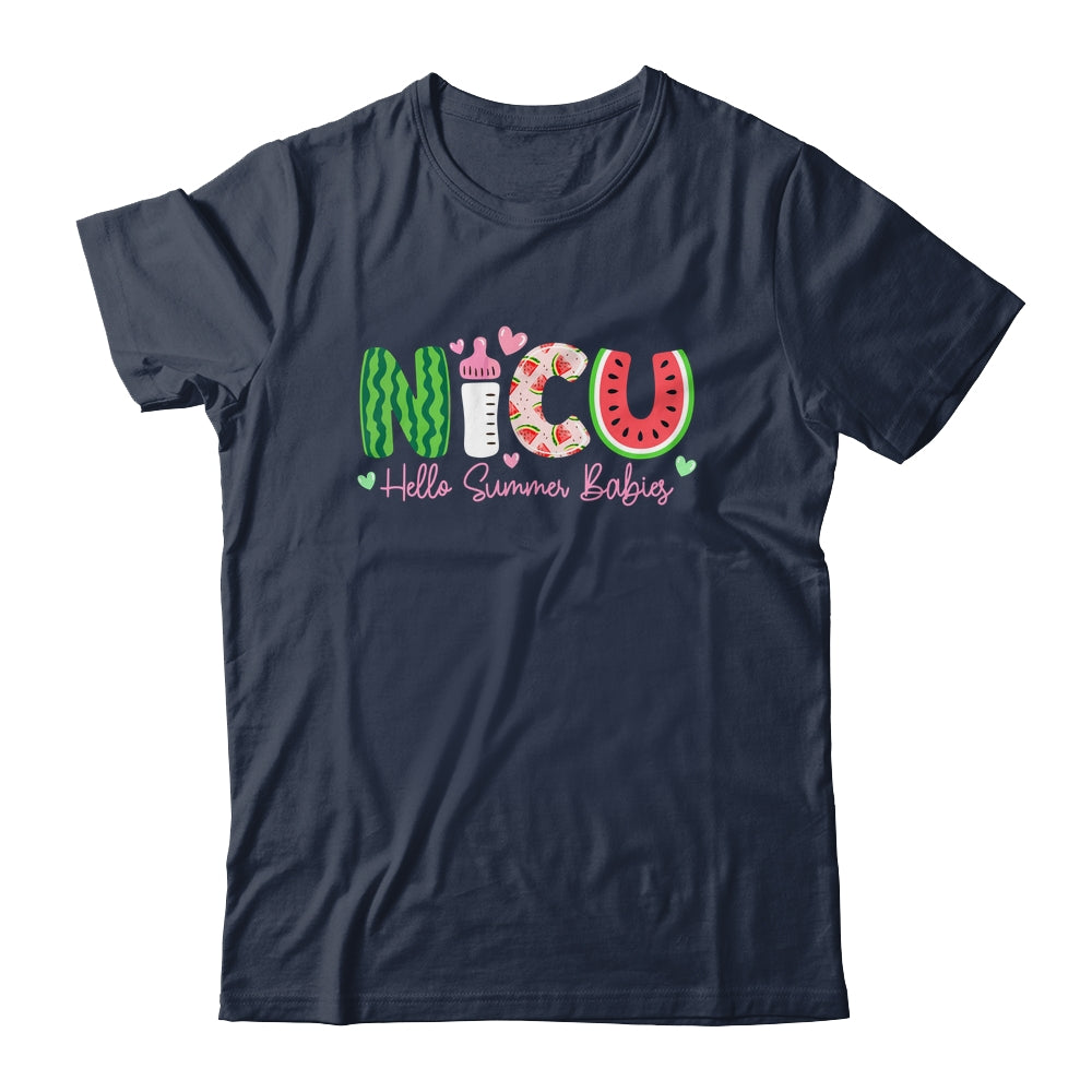 NICU Nurse Hello Summer Watermelon Funny Nursing Girls Women Shirt & Tank Top | siriusteestore