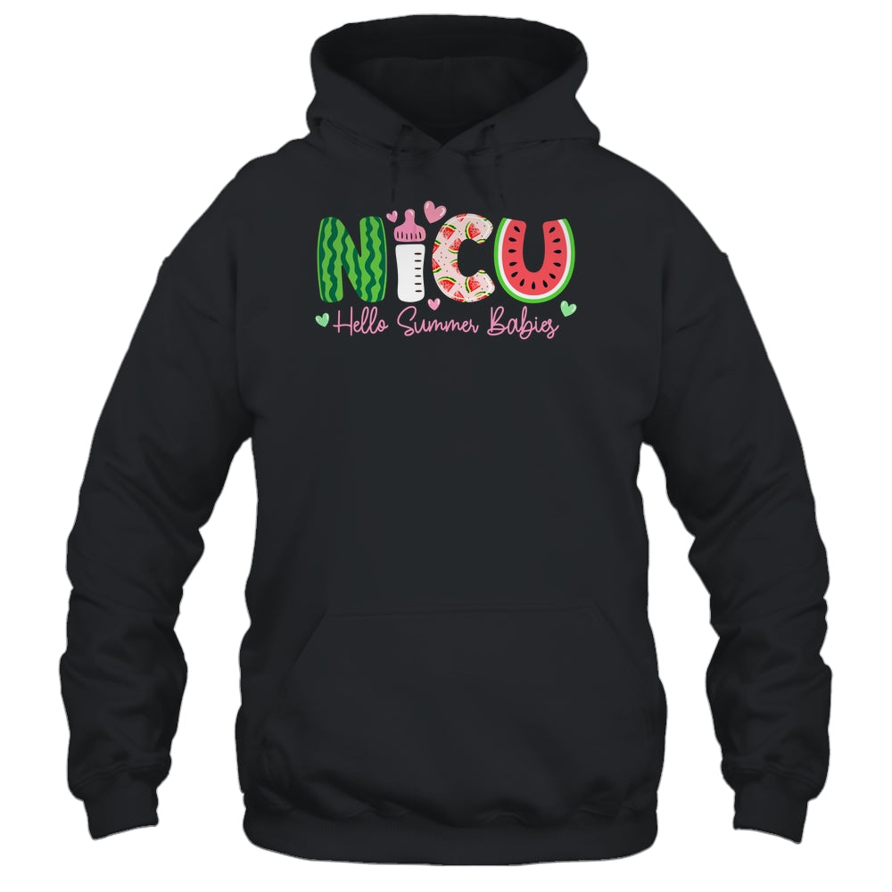 NICU Nurse Hello Summer Watermelon Funny Nursing Girls Women Shirt & Tank Top | siriusteestore
