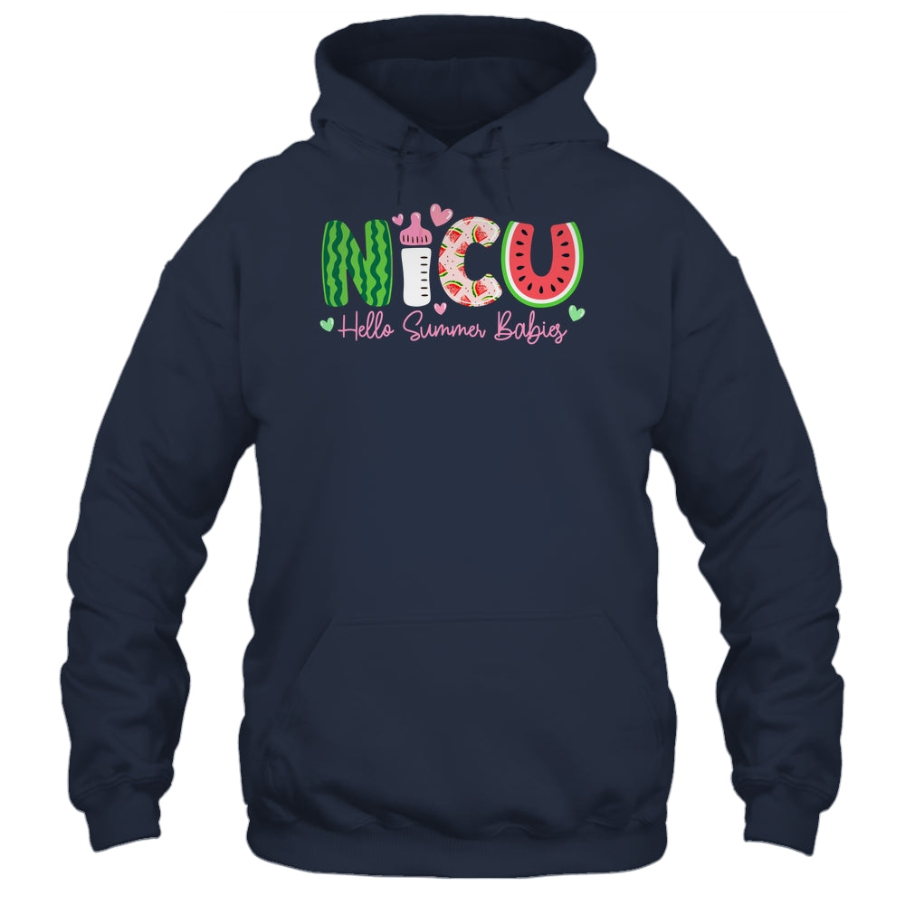 NICU Nurse Hello Summer Watermelon Funny Nursing Girls Women Shirt & Tank Top | siriusteestore