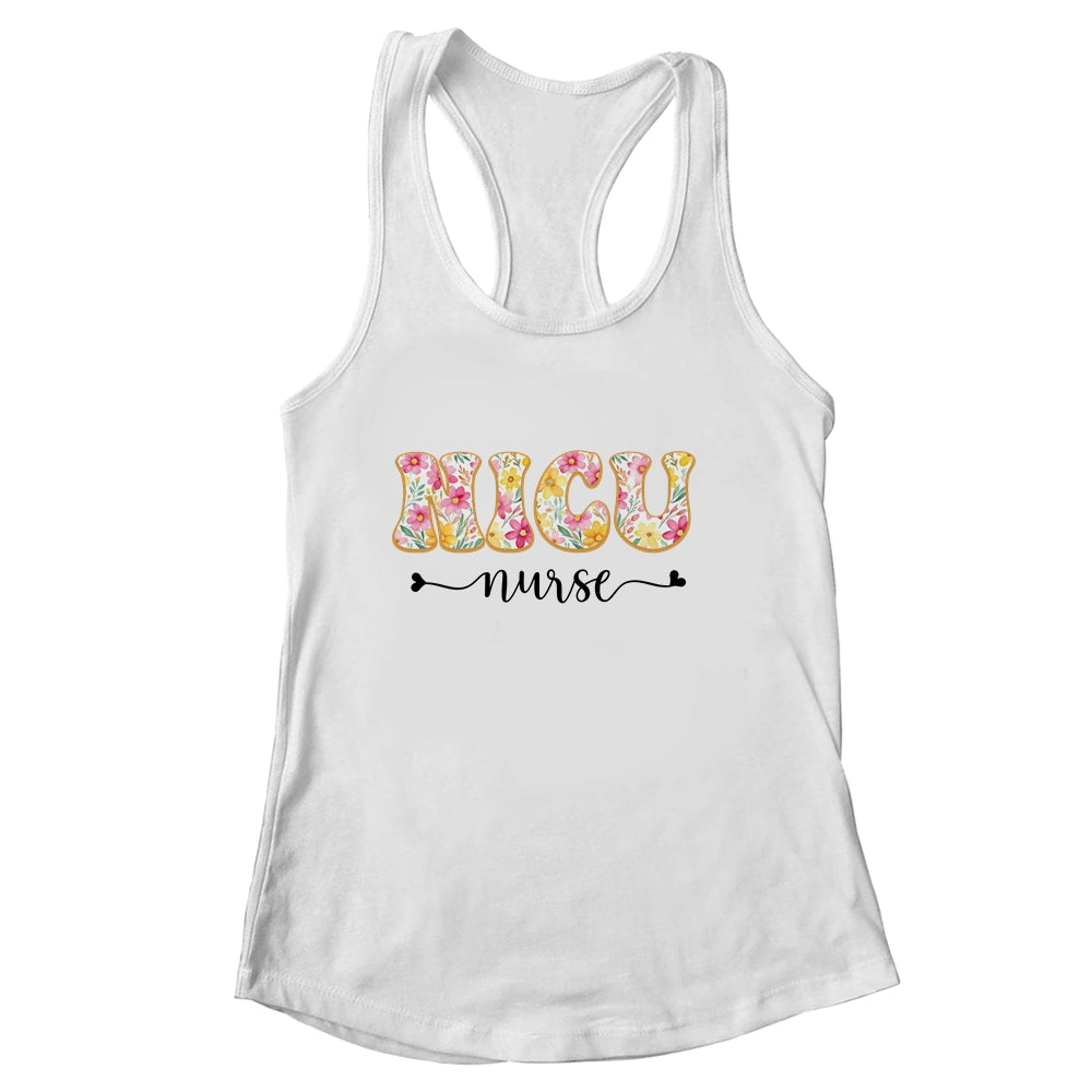 NICU Nurse Neonatal Intensive Care Unit Nurse Floral Shirt & Tank Top | siriusteestore