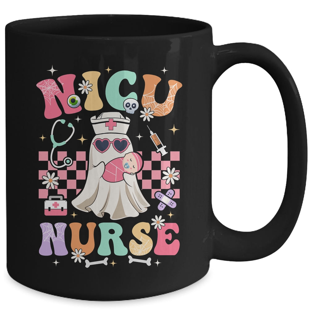 NICU Nurse Spooky Ghost Halloween Cute Nursing Costume Mug | siriusteestore