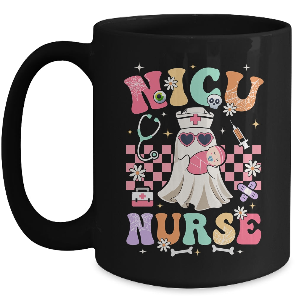 NICU Nurse Spooky Ghost Halloween Cute Nursing Costume Mug | siriusteestore