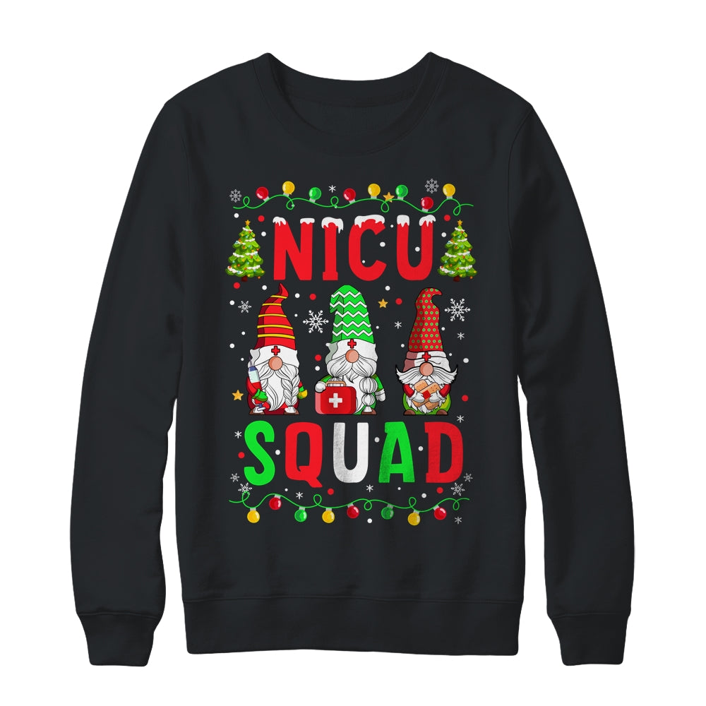 NICU Nurse Squad Three Gnomes Christmas Gnome Nurse Xmas Shirt & Sweatshirt | siriusteestore