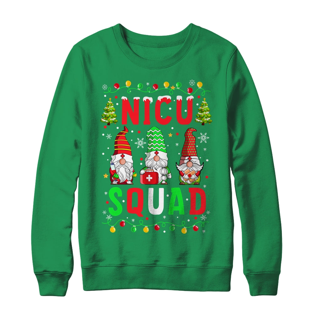 NICU Nurse Squad Three Gnomes Christmas Gnome Nurse Xmas Shirt & Sweatshirt | siriusteestore