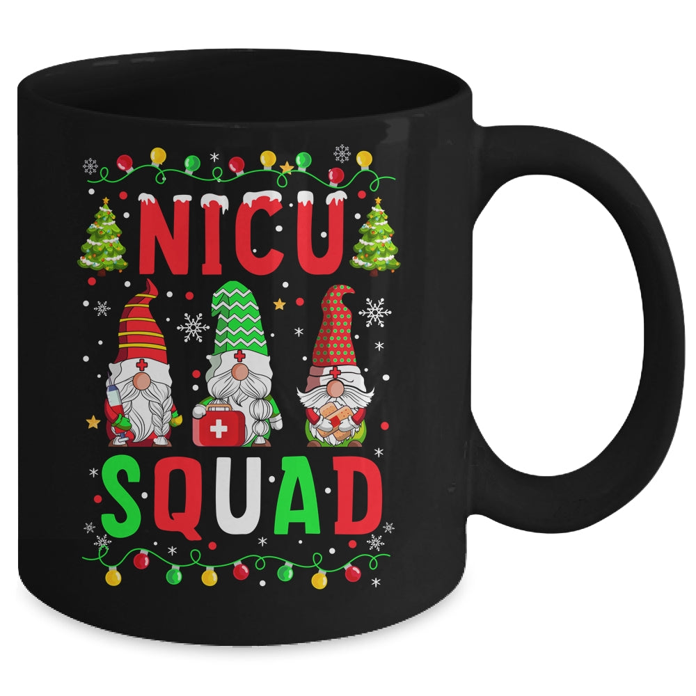 NICU Nurse Squad Three Gnomes Christmas Gnome Nurse Xmas Mug | siriusteestore