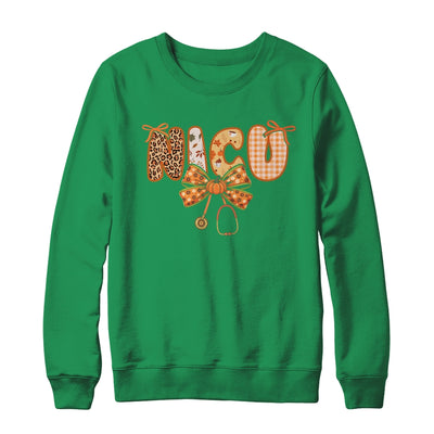 NICU Nurse Stethoscope Coquette Bow Autumn Fall Nursing RN Shirt & Sweatshirt | siriusteestore
