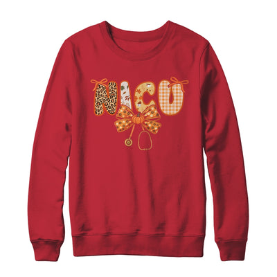NICU Nurse Stethoscope Coquette Bow Autumn Fall Nursing RN Shirt & Sweatshirt | siriusteestore