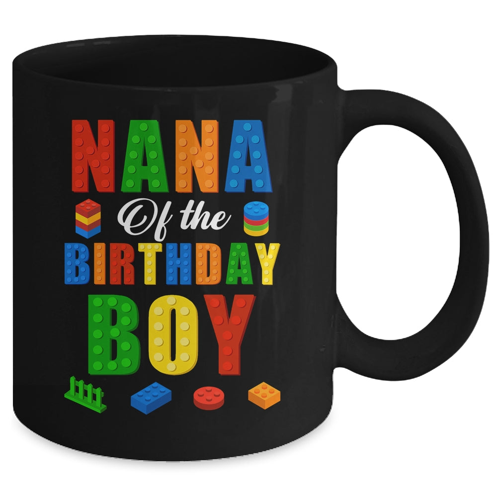Nana Birthday Boy Master Builder Building Bricks Blocks Mug | siriusteestore