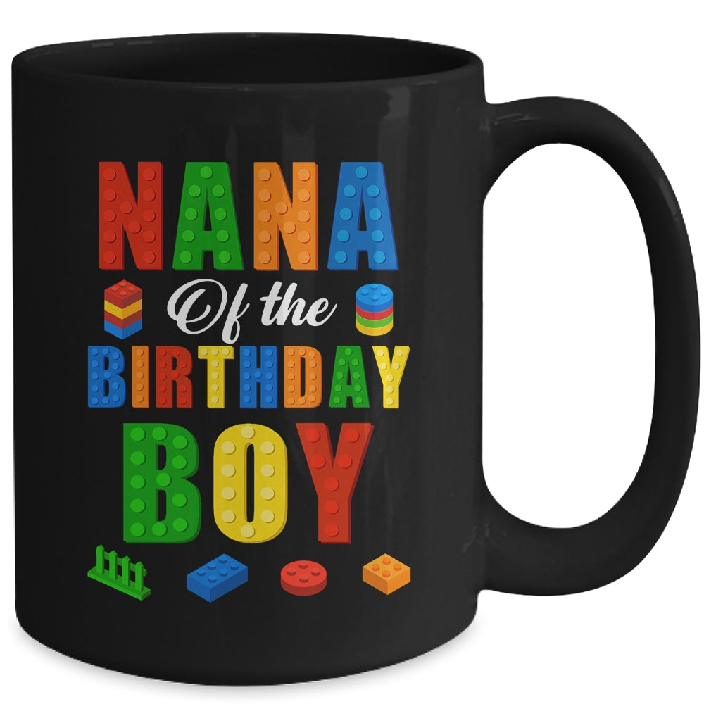 Nana Birthday Boy Master Builder Building Bricks Blocks Mug | siriusteestore