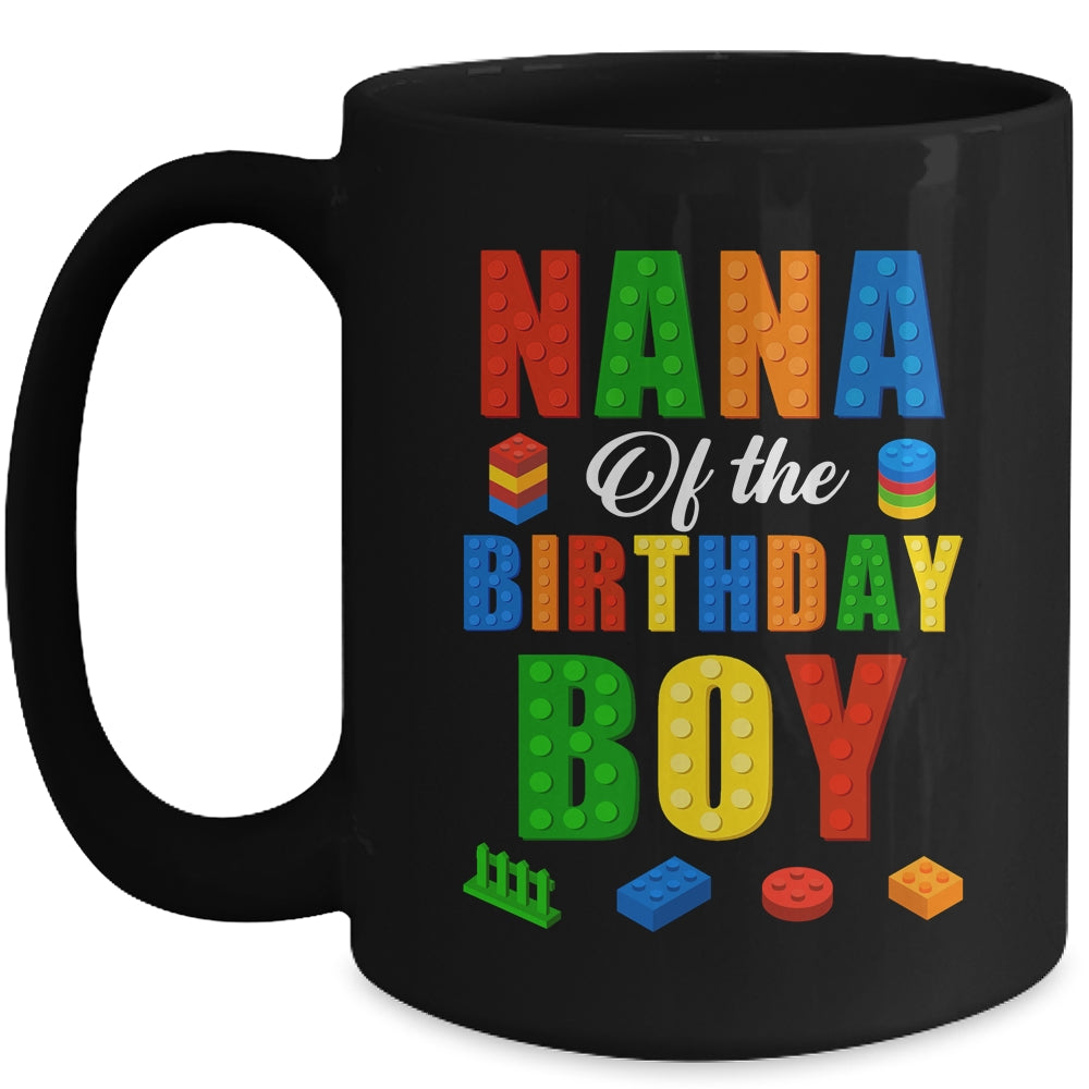 Nana Birthday Boy Master Builder Building Bricks Blocks Mug | siriusteestore