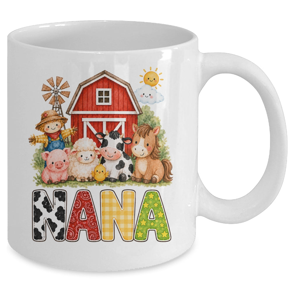 Nana Farm Cow 1St Birthday Girl Boy Matching Family Mug | siriusteestore